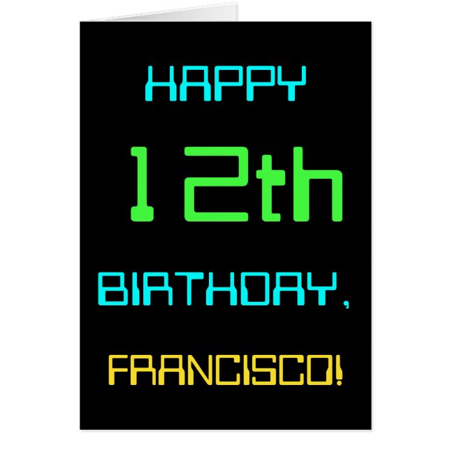 Computación digital divertida Tema 12 cumpleaños (Frente)