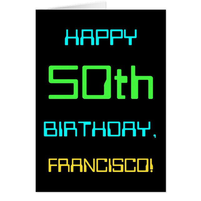 Computación digital divertida tema 50 cumpleaños (Frente)