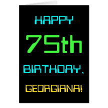 Computación digital divertida Tema 75 cumpleaños