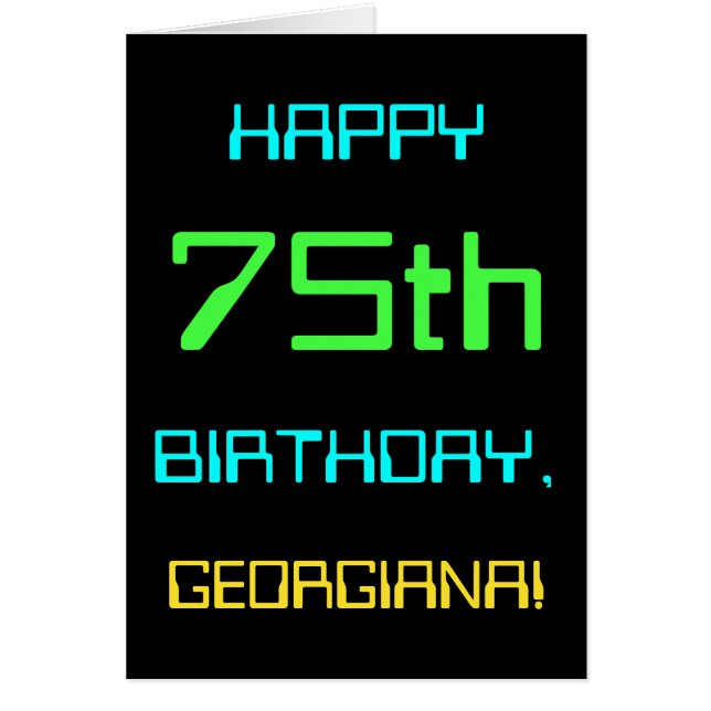 Computación digital divertida Tema 75 cumpleaños (Frente)