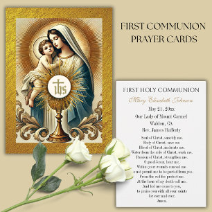 Comunión María y Jesús Cáliz de Oro Hostia