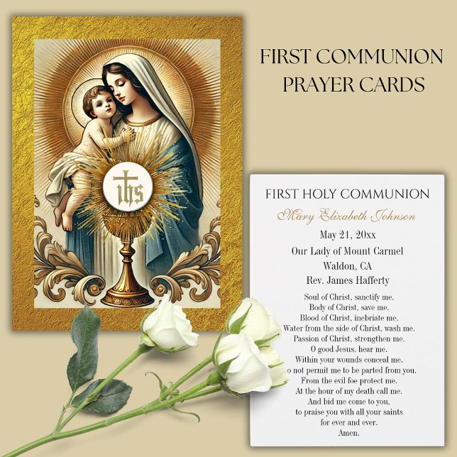 Comunión María y Jesús Cáliz de Oro Hostia (Subido por el creador)
