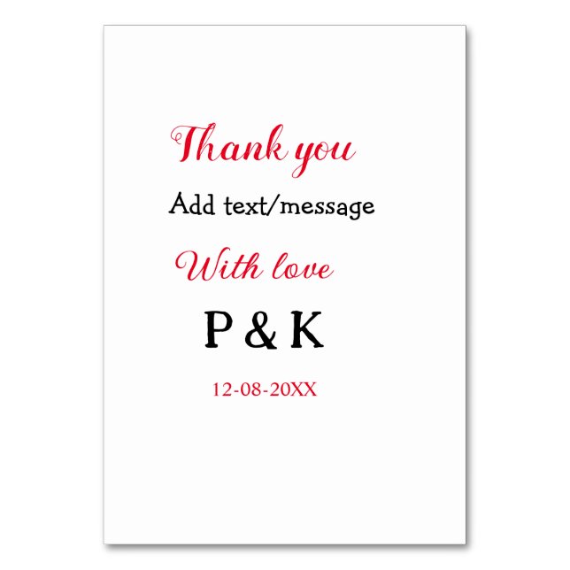 Con amor añadir letra de nombre de pareja gracias  (Anverso)