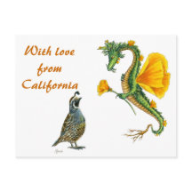 Con amor de California - postal