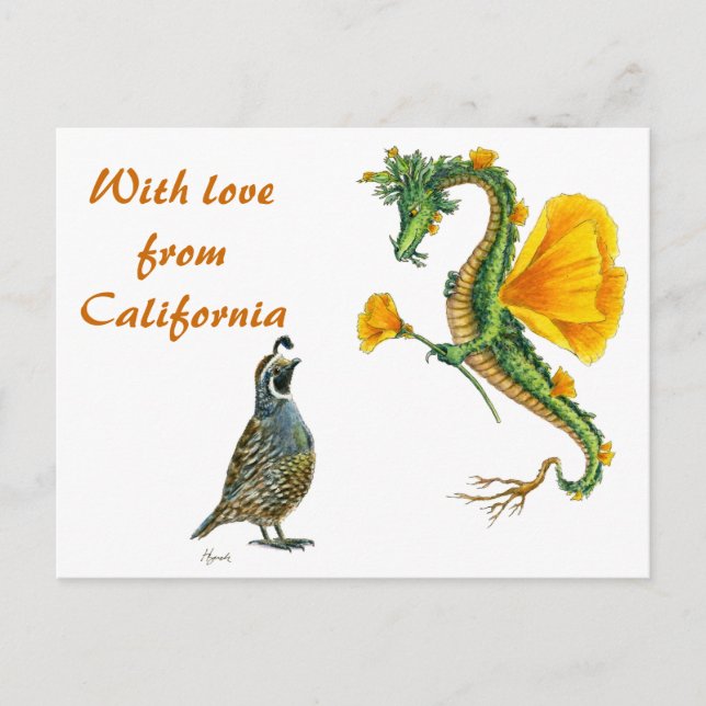 Con amor de California - postal (Anverso)