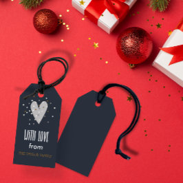 Con amor de - etiqueta personalizada de regalo par