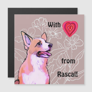 Con Amor De Tu Corgi – Tarjeta Magnética Adorable