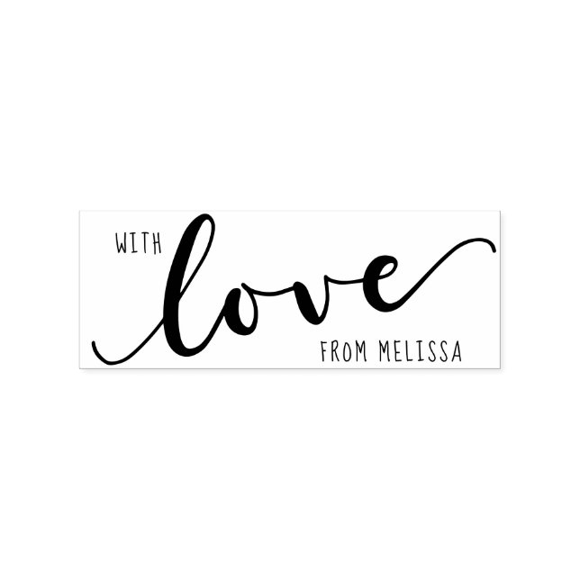 Con AMOR desde - Sello de goma personalizado (Impresión)