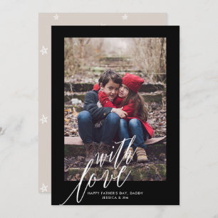 Con amor en la tarjeta de felicitación de fotos de