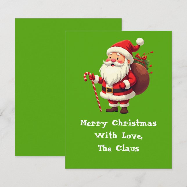 Con Amor, La Tarjeta de Nota de Claus (Anverso / Reverso)