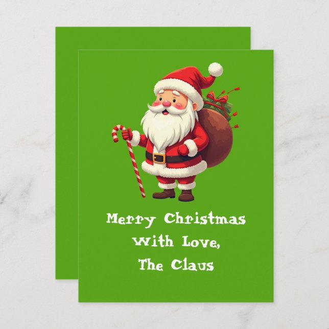 Con amor, la tarjeta de notas de Claus (Anverso / Reverso)
