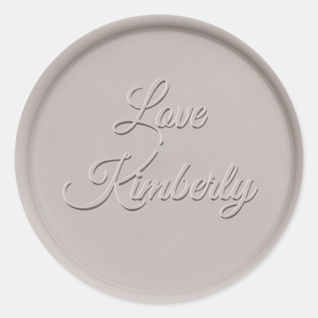 Con amor Pegatina de sellos de cera de arcilla (Anverso)