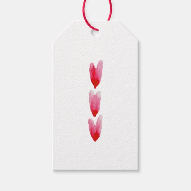 Con amor pintado corazones Kraft etiqueta (Anverso)