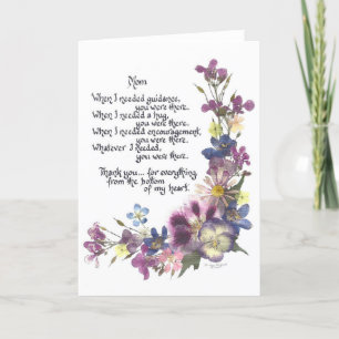 Con amor y gracias a la tarjeta de felicitación de