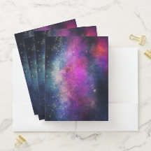 Carpeta de bolsillo de nebulosa rosa