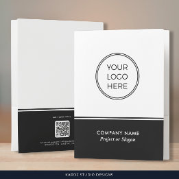 Con Bolsillos Carpeta de logotipos de negocios mínimos en blanco