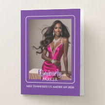 Carpeta de patrocinador de concurso de belleza Pur