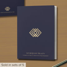 Logotipo de oro de la Marina de la carpeta de pres