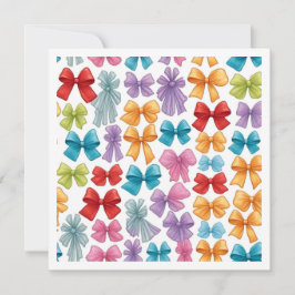 Con Bows En La Tarjeta Llanta De Cumpleaños