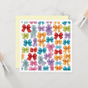 Con Bows En La Tarjeta Llanta De Cumpleaños