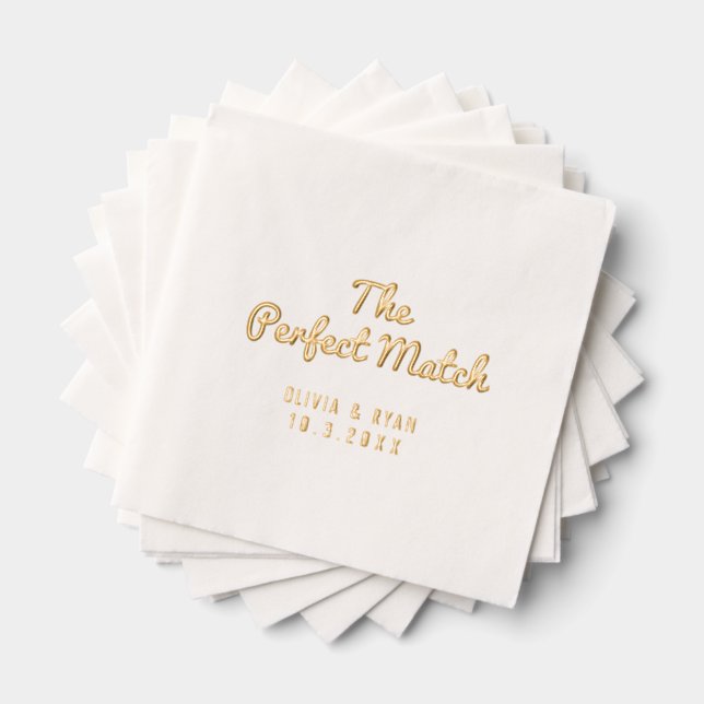 Con Brillo Servilletas de ducha de novia personalizadas Perfe (Insitu (apilados))