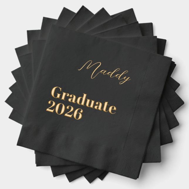 Con Brillo Servilletas de graduación personalizadas 2025 (Insitu (apilados))