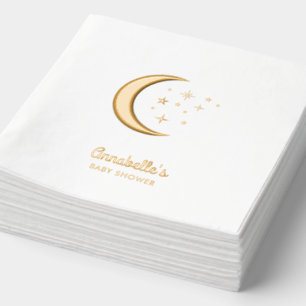 Con Brillo Sobre las servilletas Baby Shower de la Luna Celes