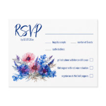 💍 Con carta Cornflowers & Lavender RSVP postal