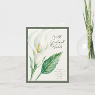 Con Corazones Agradecidos Calla Lily Memorial Agra
