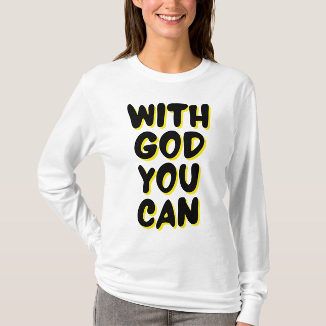 Con Dios se puede creer la camiseta de una mujer b (Anverso)