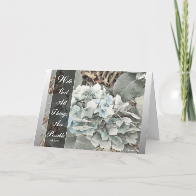 Con Dios todas las cosas son posibles - Tarjeta de (Anverso)