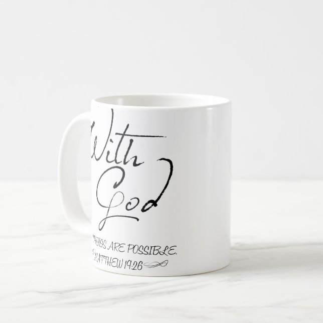 Con dios todas las cosas son taza de café posible (Anverso izquierdo)