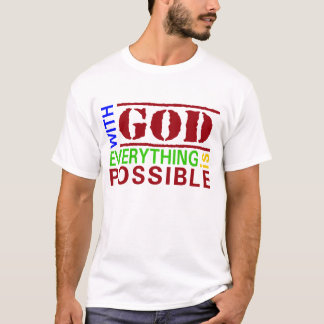 Con Dios todo es posible camiseta cristiana