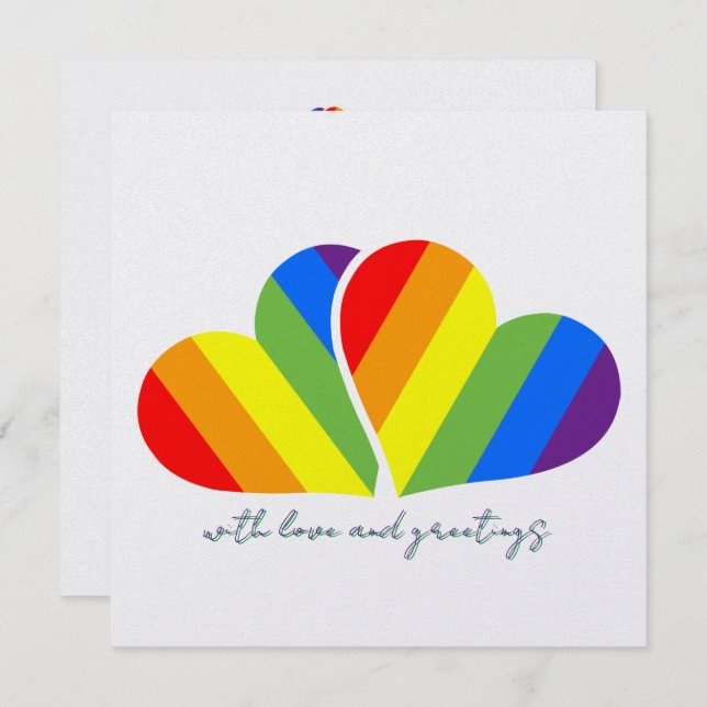 con el amor y las cartas de los corazones arcoiris (Anverso / Reverso)