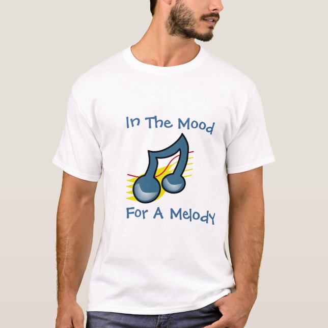 Con El Estado De Ánimo Para Una Camiseta De Melodí (Anverso)