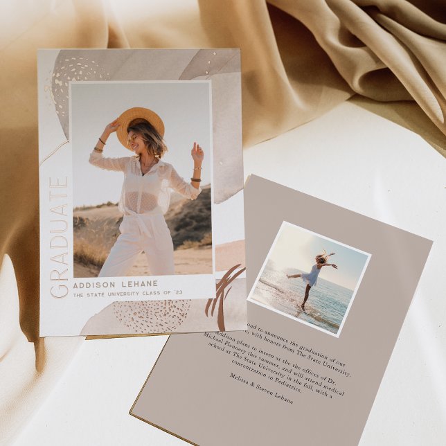 Con el flujo | Invitación de graduación de fotogra (Subido por el creador)