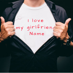 Con el nombre amo a mi novia graciosa camiseta