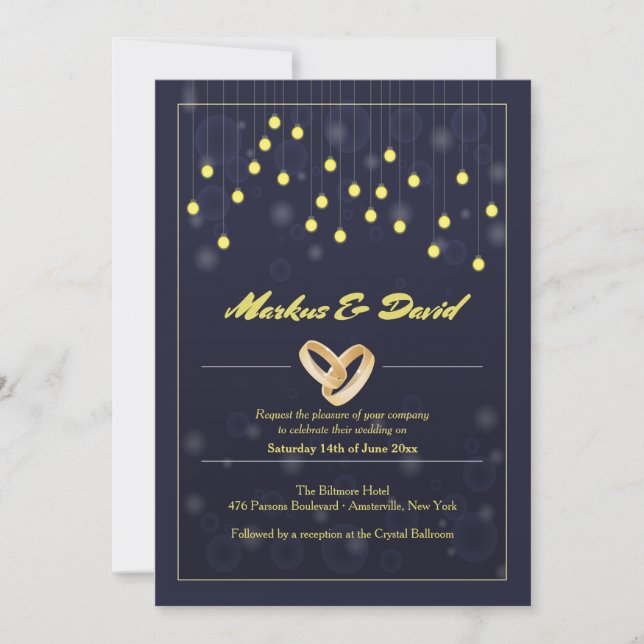 Con Esta Invitación A La Boda Homosexual (Anverso)
