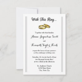Con este anillo... - Invitación a la boda 3x5