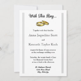 Con este anillo… - Invitación de la boda