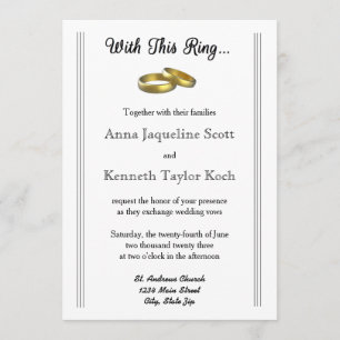 Con este anillo… - Invitación de la boda