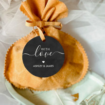 Con etiquetas de amor, etiqueta de regalo Boda, pi