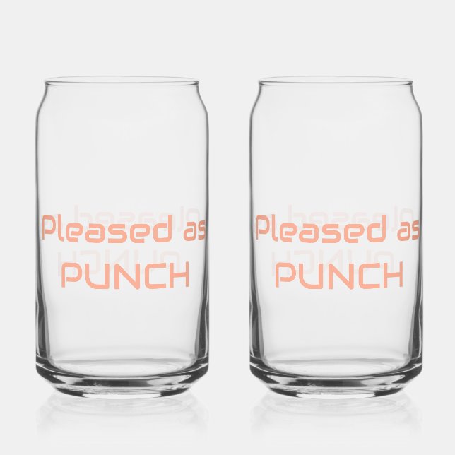 Con Forma De Lata Contento como Punch Puede Vaso (Anverso)