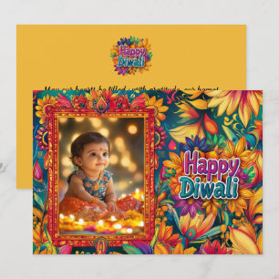 Con foto feliz Diwali