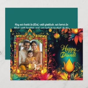 Con foto feliz Diwali