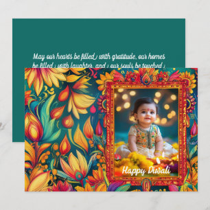 Con foto feliz Diwali