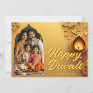 Con foto y texto personalizado Tarjeta de brillo d