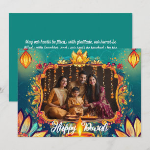 Con foto y texto personalizado tarjeta Diya Dreams