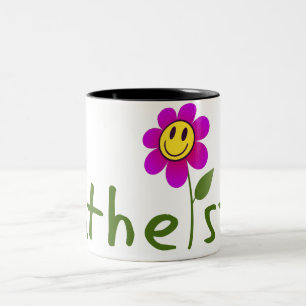 (Con la flor feliz) tazas ateas