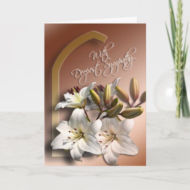 Con la tarjeta de condolencia más profunda (Anverso)